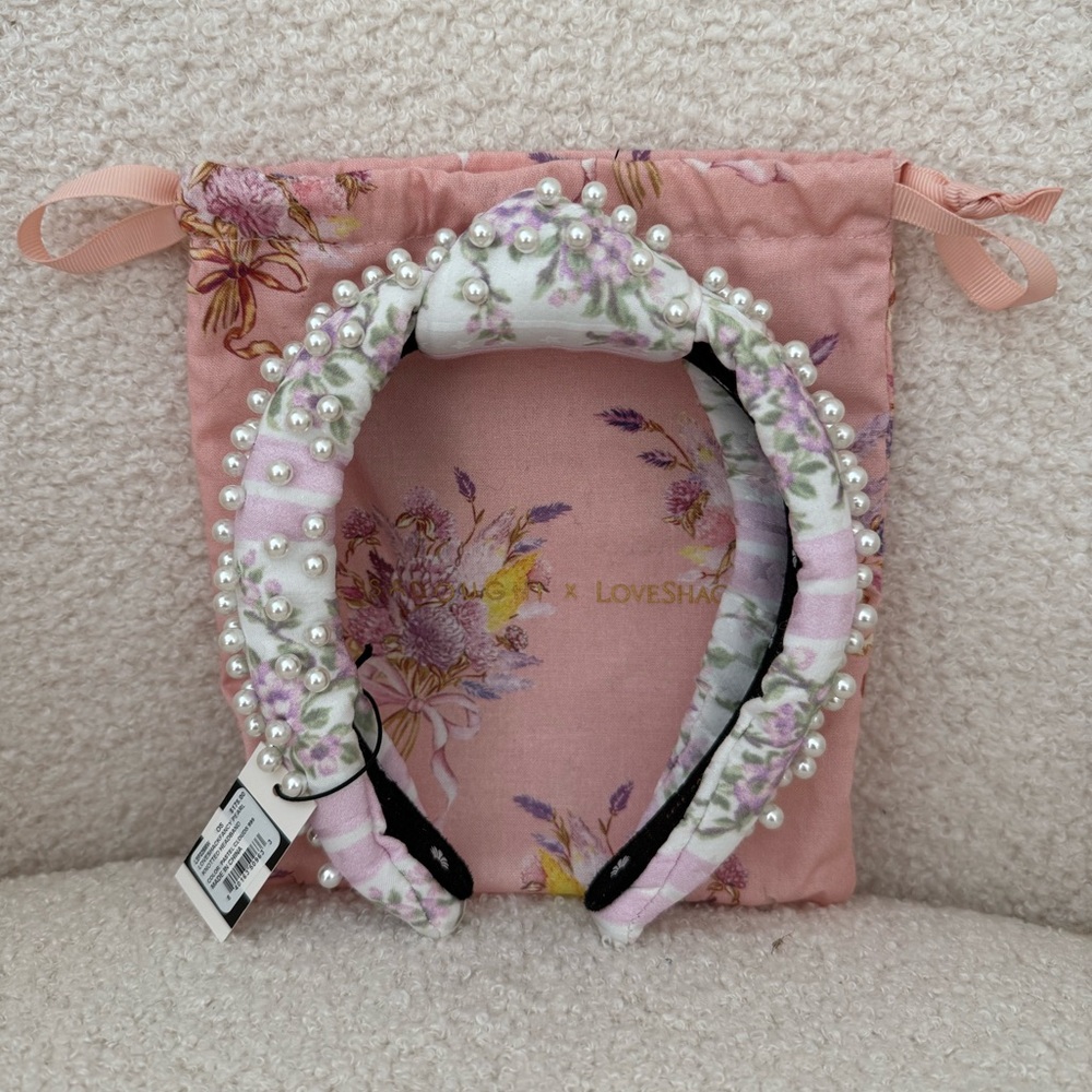 Lele Sadoughi & Loveshackfancy Pearl Knotted Headband